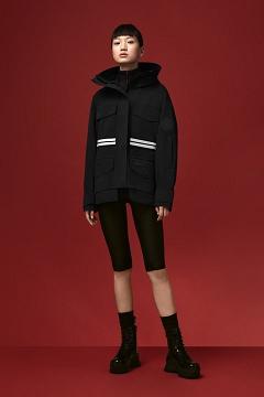 Chamarras Canada Goose Mujer México - Mordaga Chubasquero Negros CF4853126